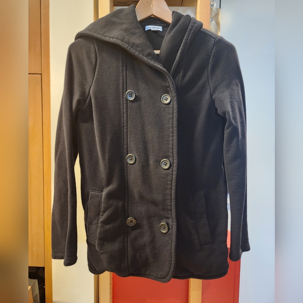 James perse sz 2 medium Terry hooded peacoat